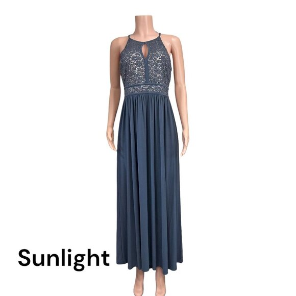 Night Way Collections Navy Blue Maxi Dress - Picture 1 of 14